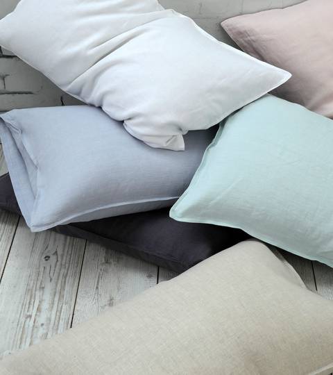 MM Linen - Laundered Linen- White - Pillowcase & Tassel Pillowcase Sets